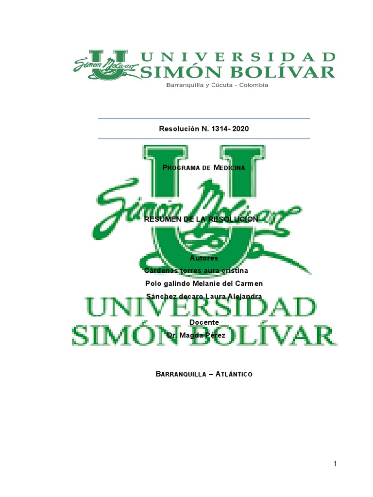 Resolución 1314 - 2020 | PDF | Hepatitis B | Hepatitis