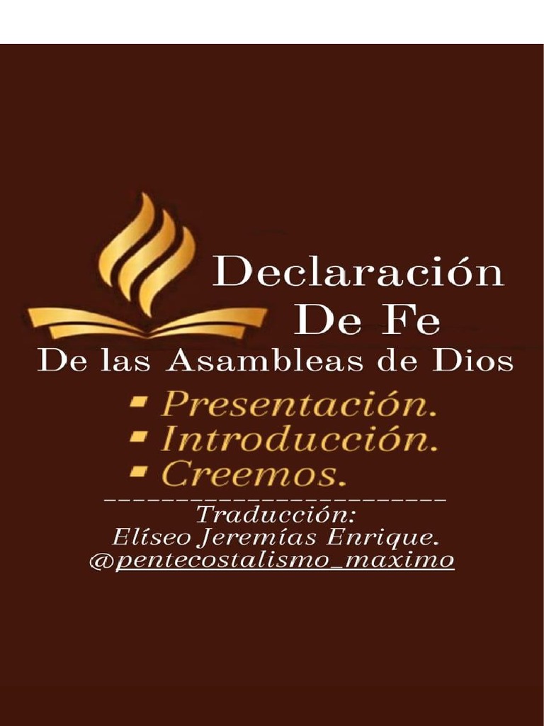 Declaracion de Fe de Las Asambleas de DiosParte 0 PDF Salvación