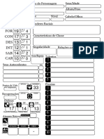 13ª Era RPG Ficha Alternativa 2019