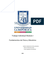 Evaluación Modulo I Fundamentos de Física y Mecánica. P. Diaz G
