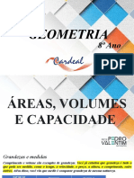 8º Ano - Áreas - Volumes e Capacidade