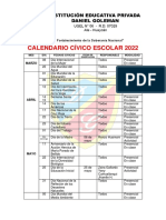 Calendario Cívico Escolar 2022