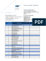 Liste de Colissage Prochees