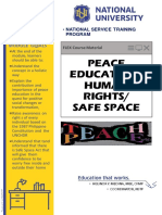 V. Week5-CM PEACE EDUCATION, HUMAN RIGHTS, SAFE SPACE