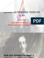 España No Primeiro Terzo Do S. XX (1902-1939)