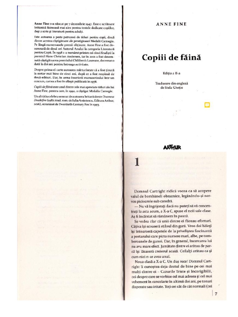 Copiii De Faina Rezumat Povesti - Copiii de Faina | PDF