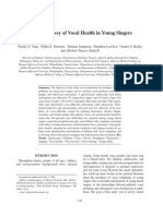 A Pilot Survey of Vocal Health in Young Singers