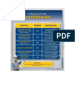 CALCULO DE MATERIALES DE CONSTRUCCION 