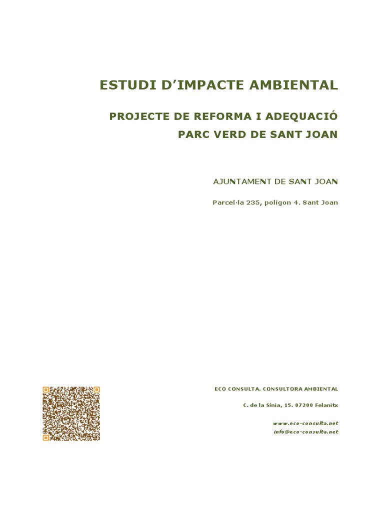 Estudi Impacte Ambiental | PDF