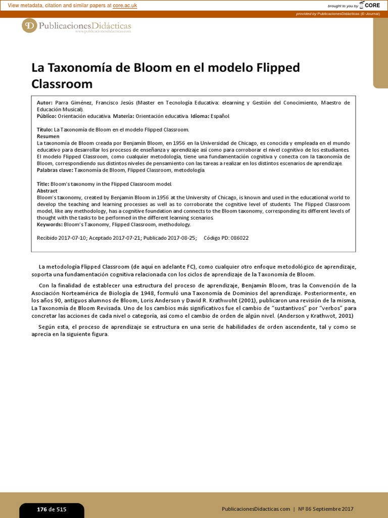 The Flipped Classroom Article 2 PDF Aprendizaje Cognición