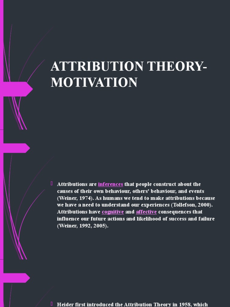 Attribution Theory Download Free PDF Self Efficacy Cognition