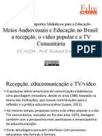 Meios Audiovisuais Recepcao Video TV Comunitaria 2020