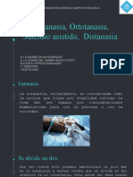 Eutanasia, Ortotanasia, Suicidio Asistido, Distanasia