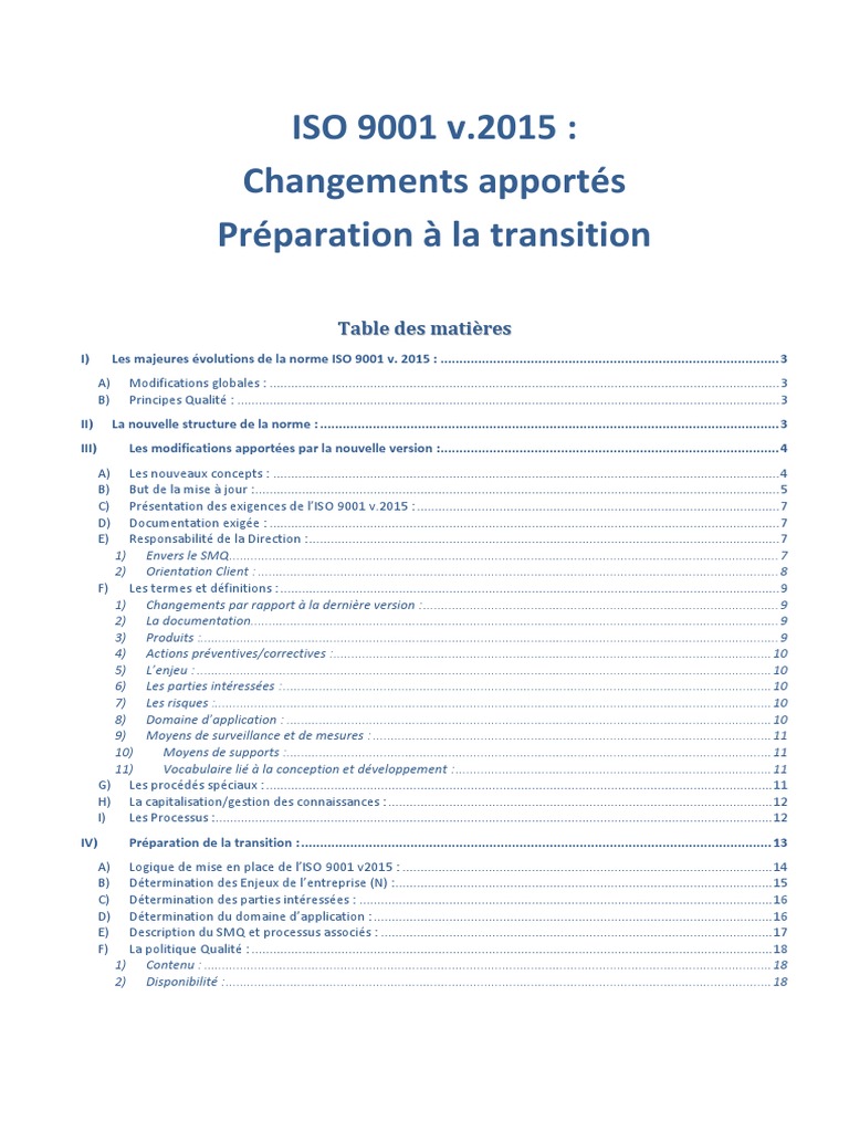 Politique Qualité ISO 9001 v.2015 | PDF | Système de management de la ...