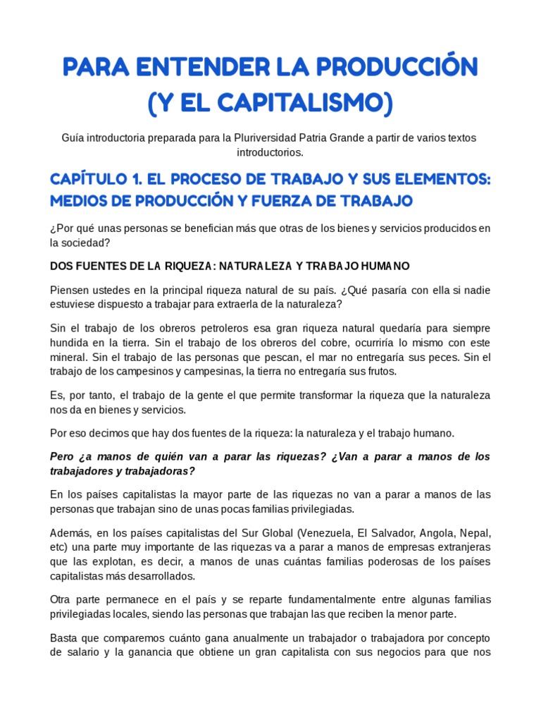 Medios de Producción PDF Bienes Capitalismo