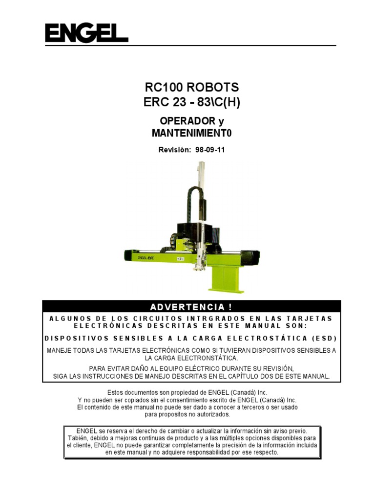 Manual Robot Engel ERC-63 RC100 | PDF | Robot | Robótica