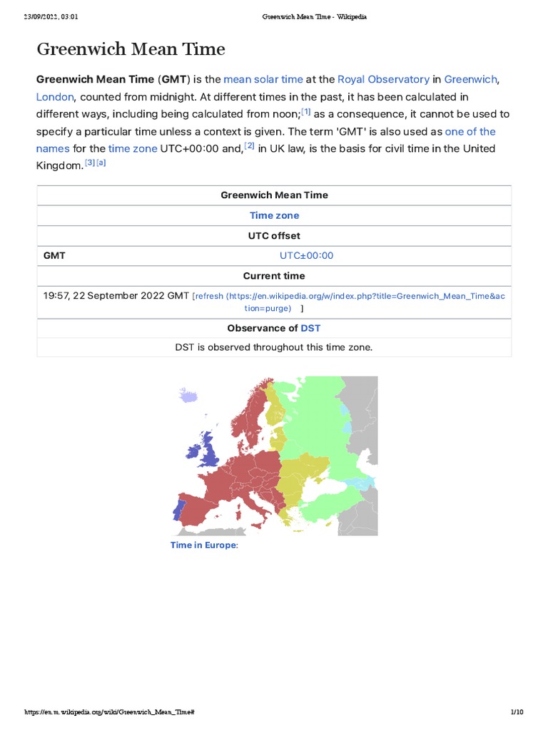 Greenwich Mean Time - Wikipedia | PDF | Greenwich Mean Time | Geodesy