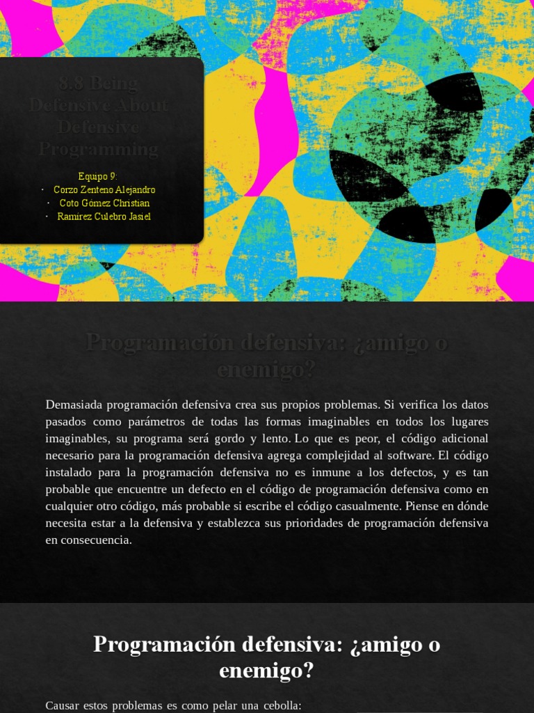Actividad 6. Defensive Programming | PDF | Programación de computadoras ...