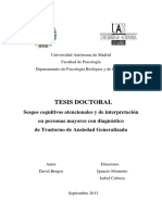 Sesgos Cognitivos Atencionales y de Interpretación en Personas Mayores Con Diagnóstico de Ansiedad