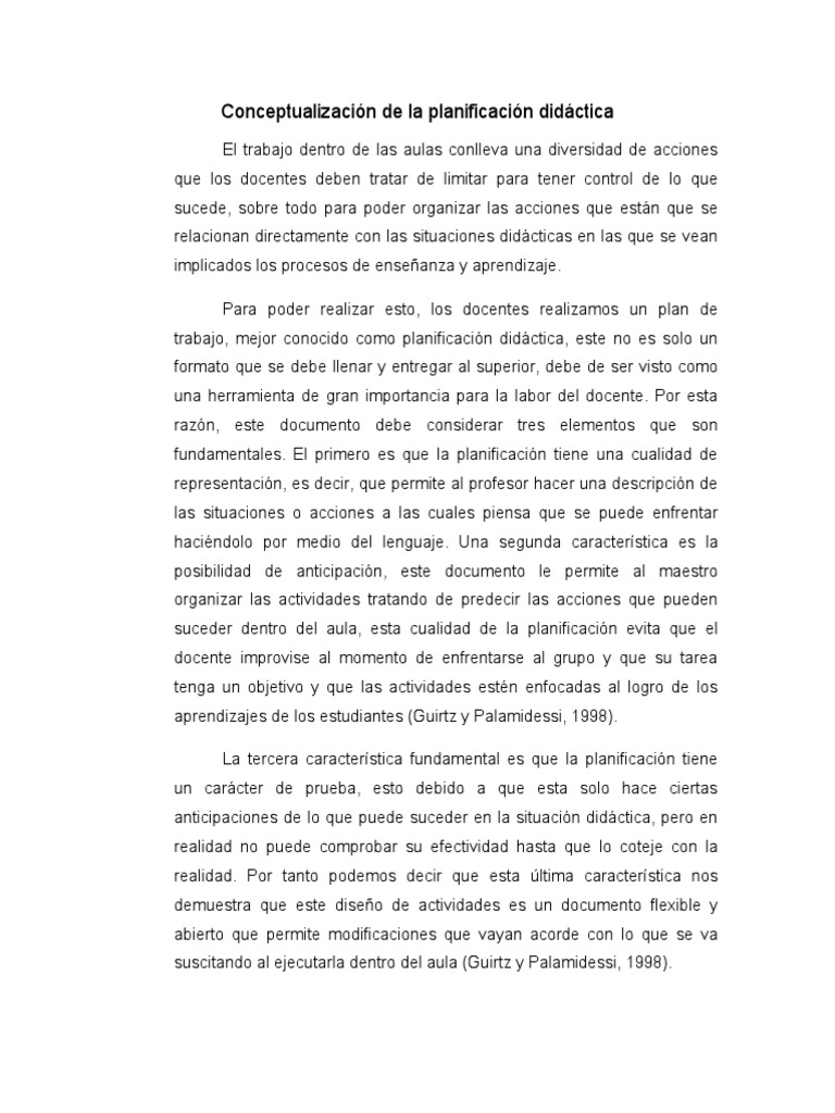 Planificación Didáctica: Claves y Modelos | PDF | Plan de estudios ...