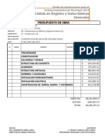 Presupuesto Palenque Jitotol