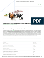 Parametros Tecnicos y Reproductivos de Bovinos - Agroproyectos
