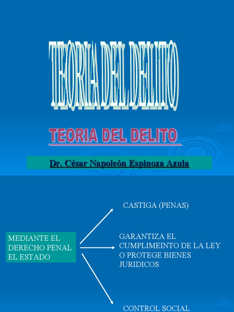 Sesion #7-B - Teoria Del Delito | PDF | Derecho penal | Intención ...