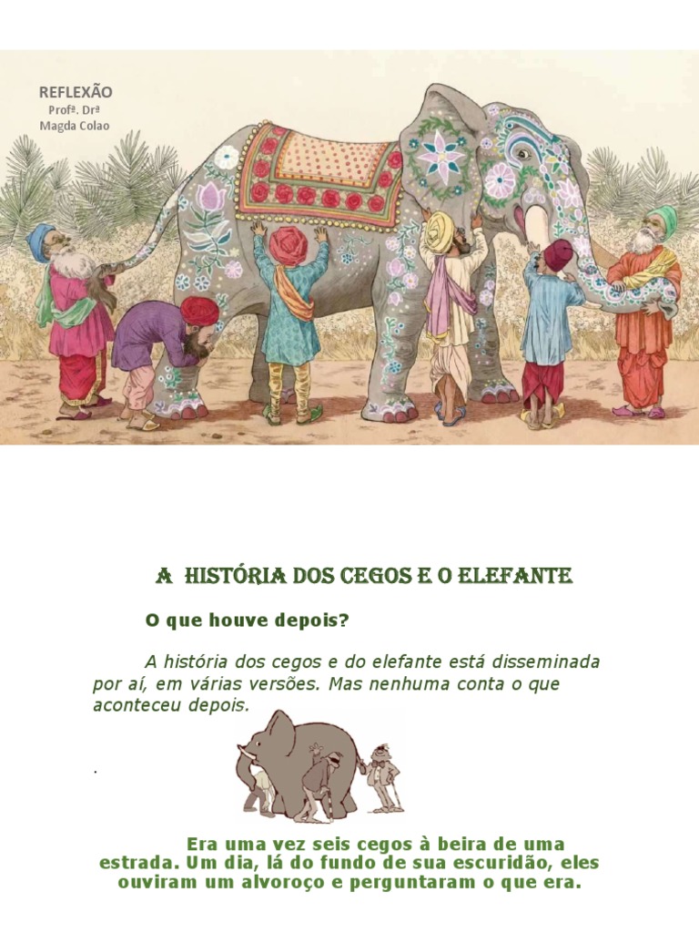 A Verdadeira História Dos Cegos e o Elefante | PDF