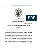 Sentencia Sala de Casación Civil Estimacion e Intimacion de Honorarios en Dolares