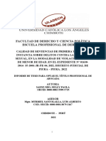 Calidad de sentencias sobre violación sexual en menores