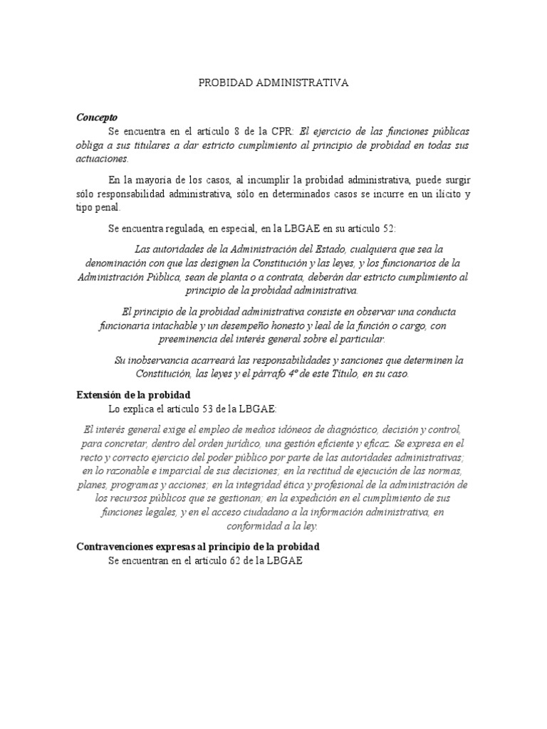 Probidad Administrativa Pdf Ciencias Sociales