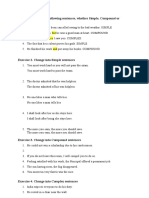 Sentence Conversion - Simple, Compound, Complex Exercises