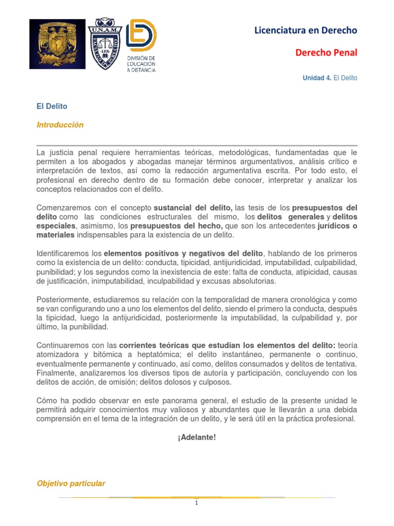 Derecho Penal Iv Pdf Derecho Penal Intención Derecho Penal