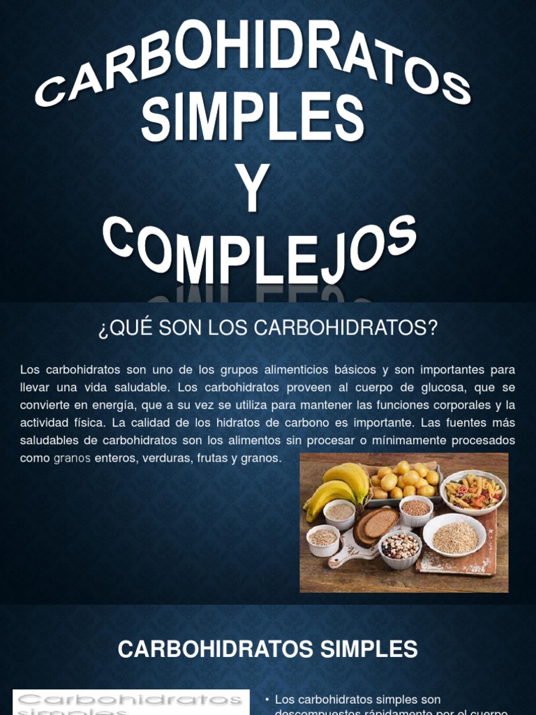 Carbohidratos: simples vs complejos | PDF | Carbohidratos | Cereales