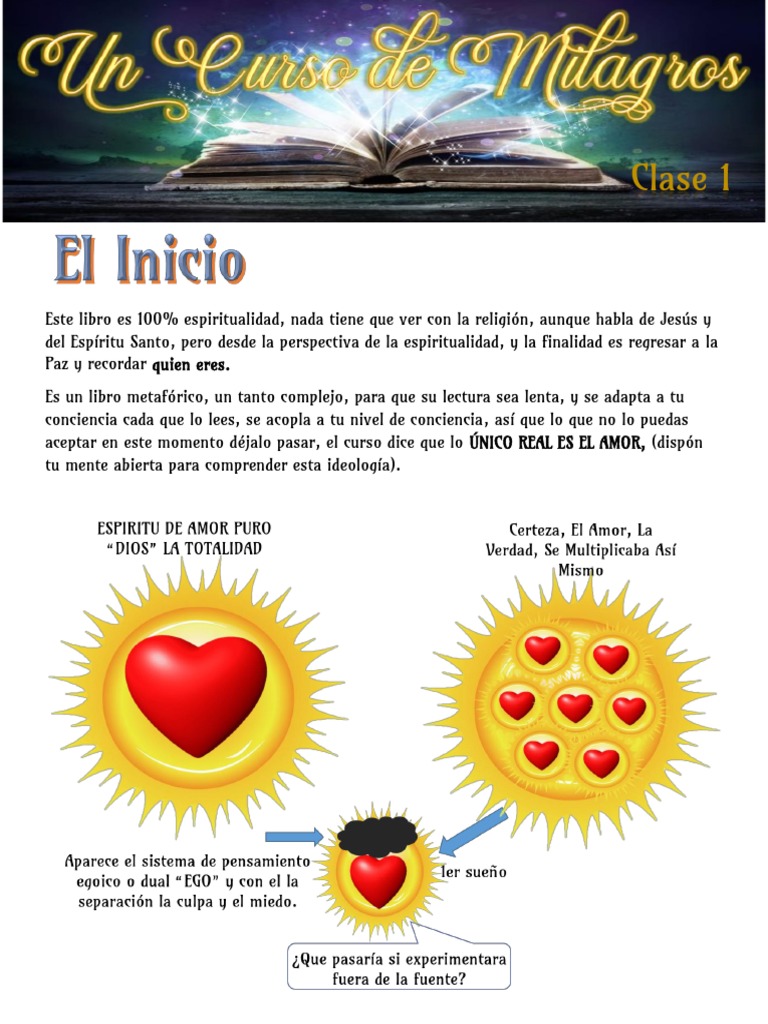 Ucdm Clase 1 | PDF | Amor | Mente