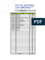 :::...Estadísticas Los Obreros 2011...:::