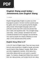 English Slang Used Today - Jimmimonk - Com English Slang