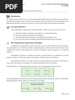 Study Guide 2.4.1.1 - Fundamental Trigonometric Identities