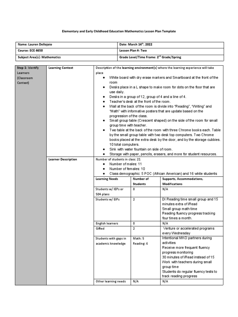 Shapes Lesson Plan CT LP | PDF | Shape | Rectangle