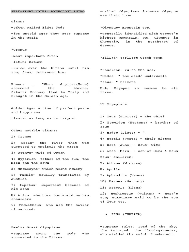 LEARN MYTHOLOGY BASICS intelligence overview