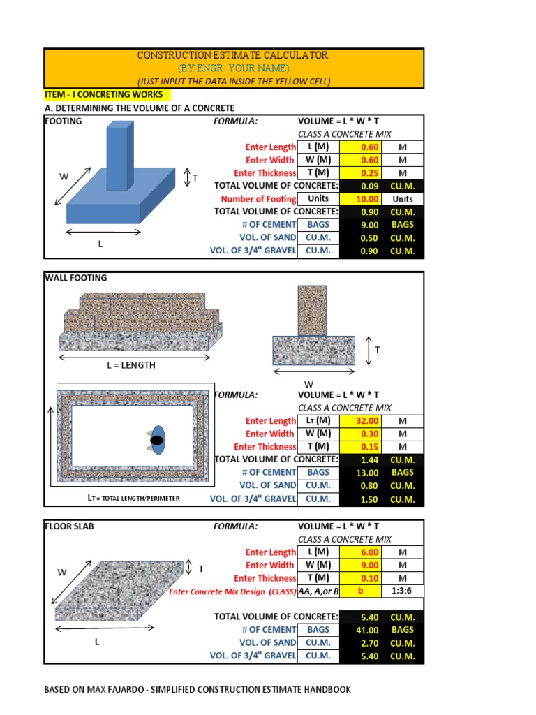Construction Calculator | PDF | Paint | Concrete