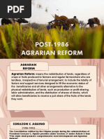 4.4 Post 1986 Agrarian Reform 1a FM