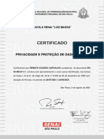 Certificado SENAI - LGPD