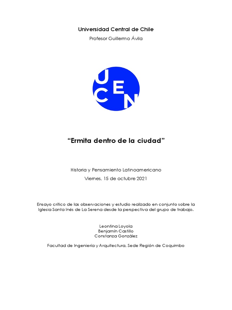 Iglesia Santa Inés: Historia y Arquitectura | PDF | Iglesia (edificio ...