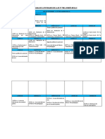 Cronograma de Actividades - Setiembre