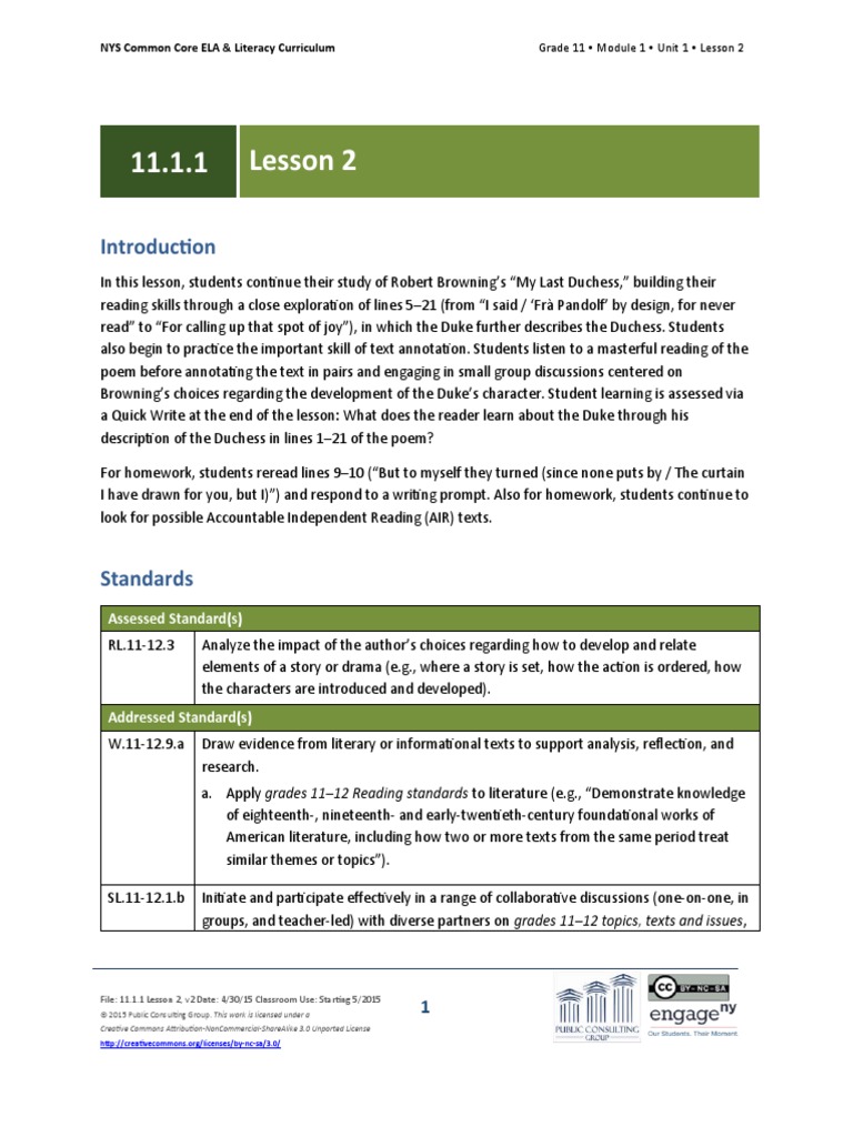 11 1 1 lesson 2 nys common core ela literacy curriculum download