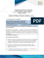 Guía de Actividades y Rúbrica de Evaluación - Unidad 1 - Fase 2 - Aplicación de Conceptos y Ecuaciones de Estática de Fluidos