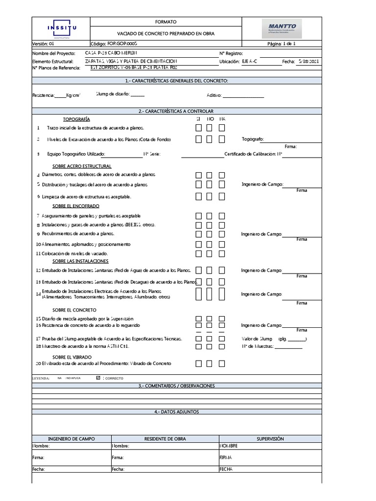 Vaciado de Concreto en Casa P-23 | PDF | Hormigón | Ingeniería