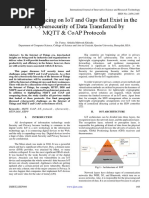 Challenges Facing On IoT and Gaps That Exist in The IoT Cybersecurity of Data Transferred by MQTT & CoAP Protocols