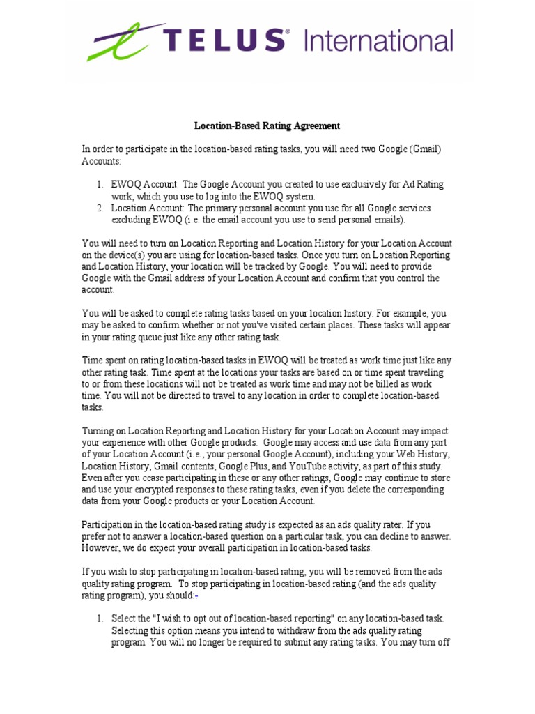 EWOQ Location-Based Rating Guidelines | PDF | Gmail | Location Based ...